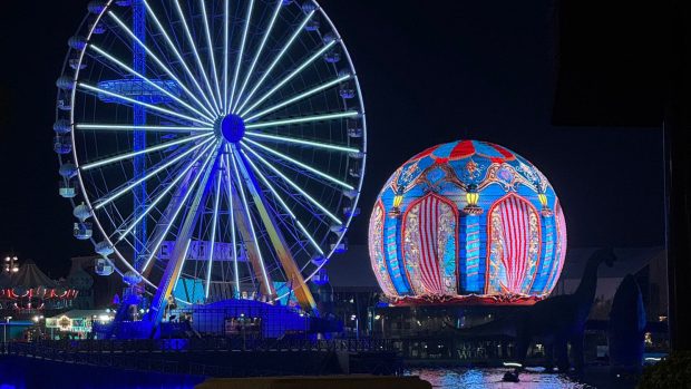 Projection mapping studio — large-scale façade mapping